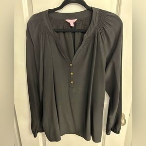 Lily Pulitzer silk peasant blouse